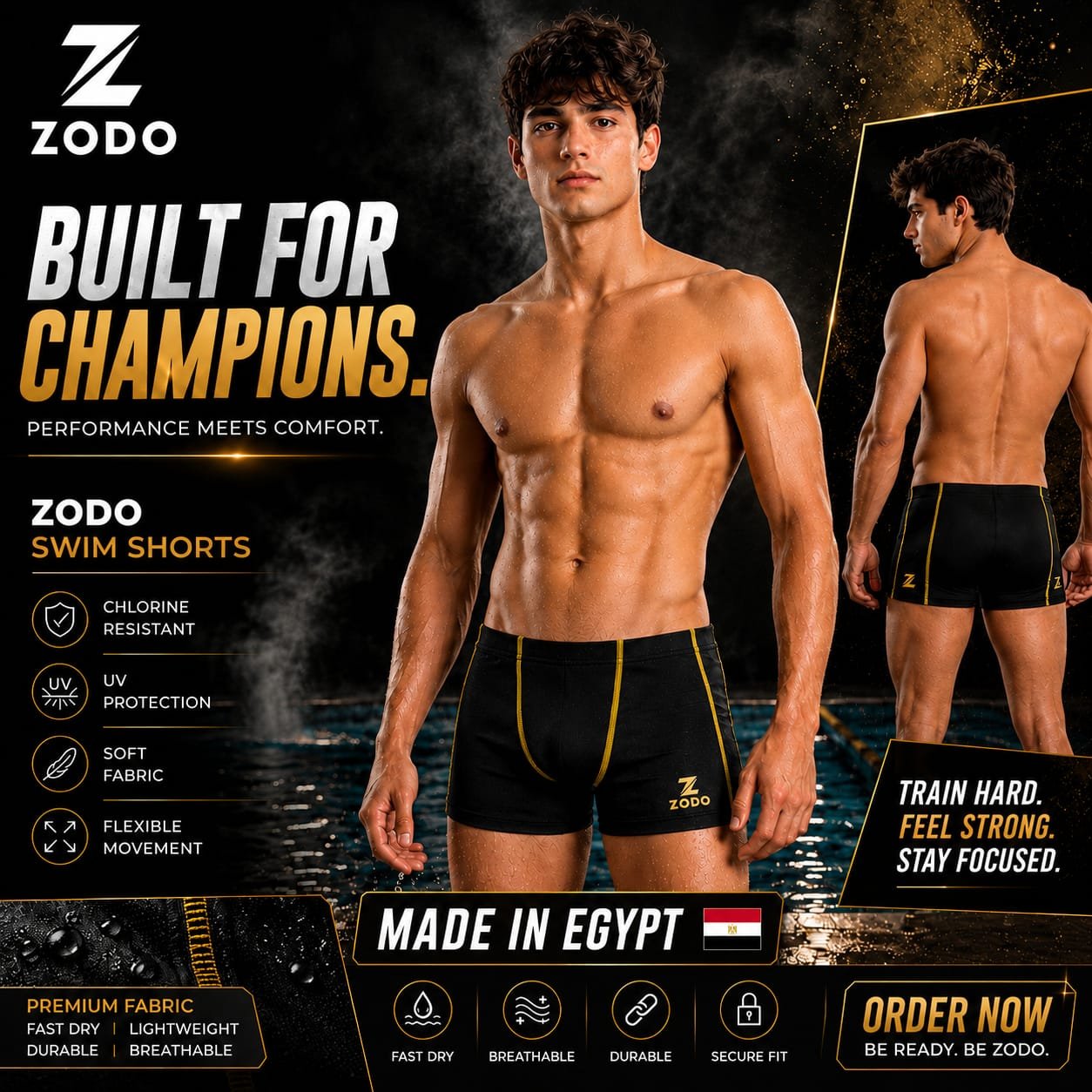 ZODO Boys Training Swim Hot Shorts - ZSSB1211